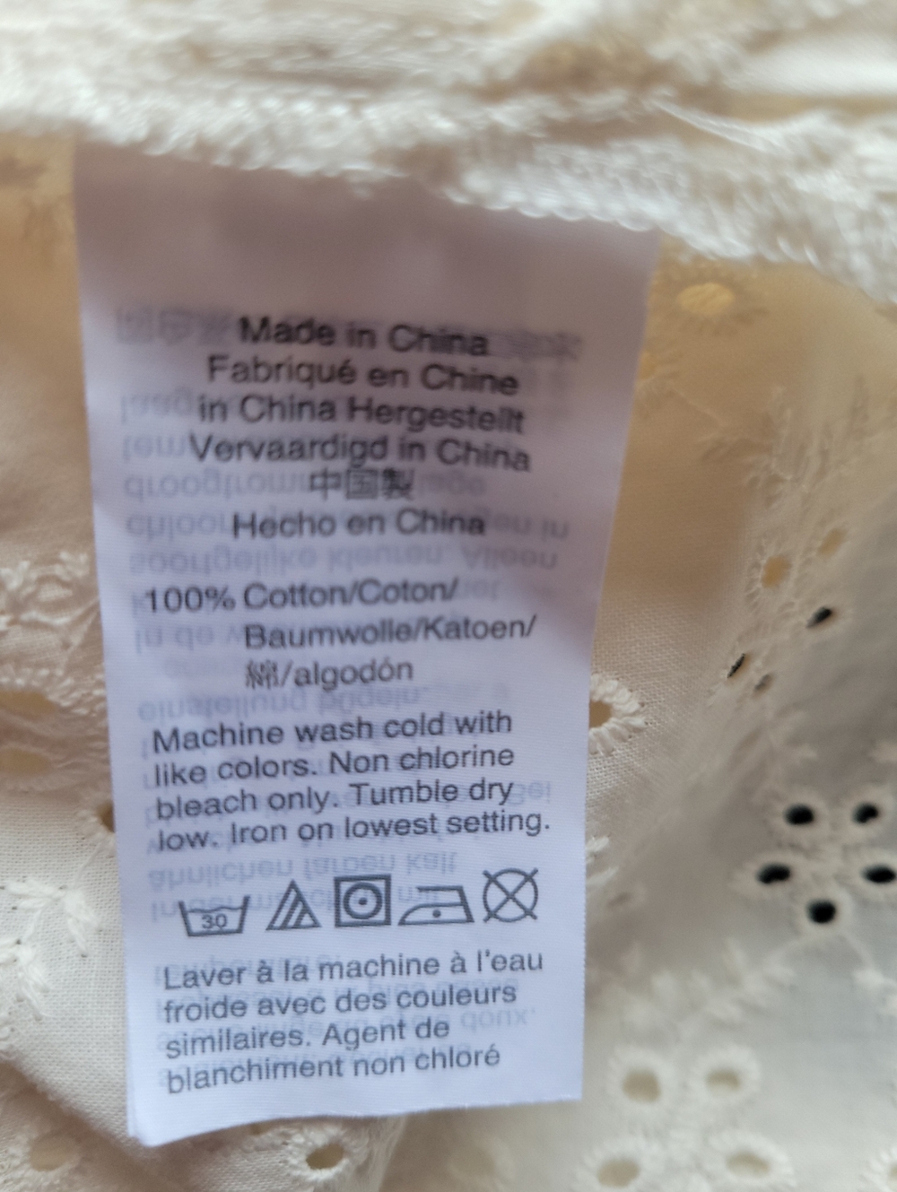 Madewell Eyelet Boxy Button Down Shirt M Lighthouse White Cotton Summer Top - Picture 12 of 12